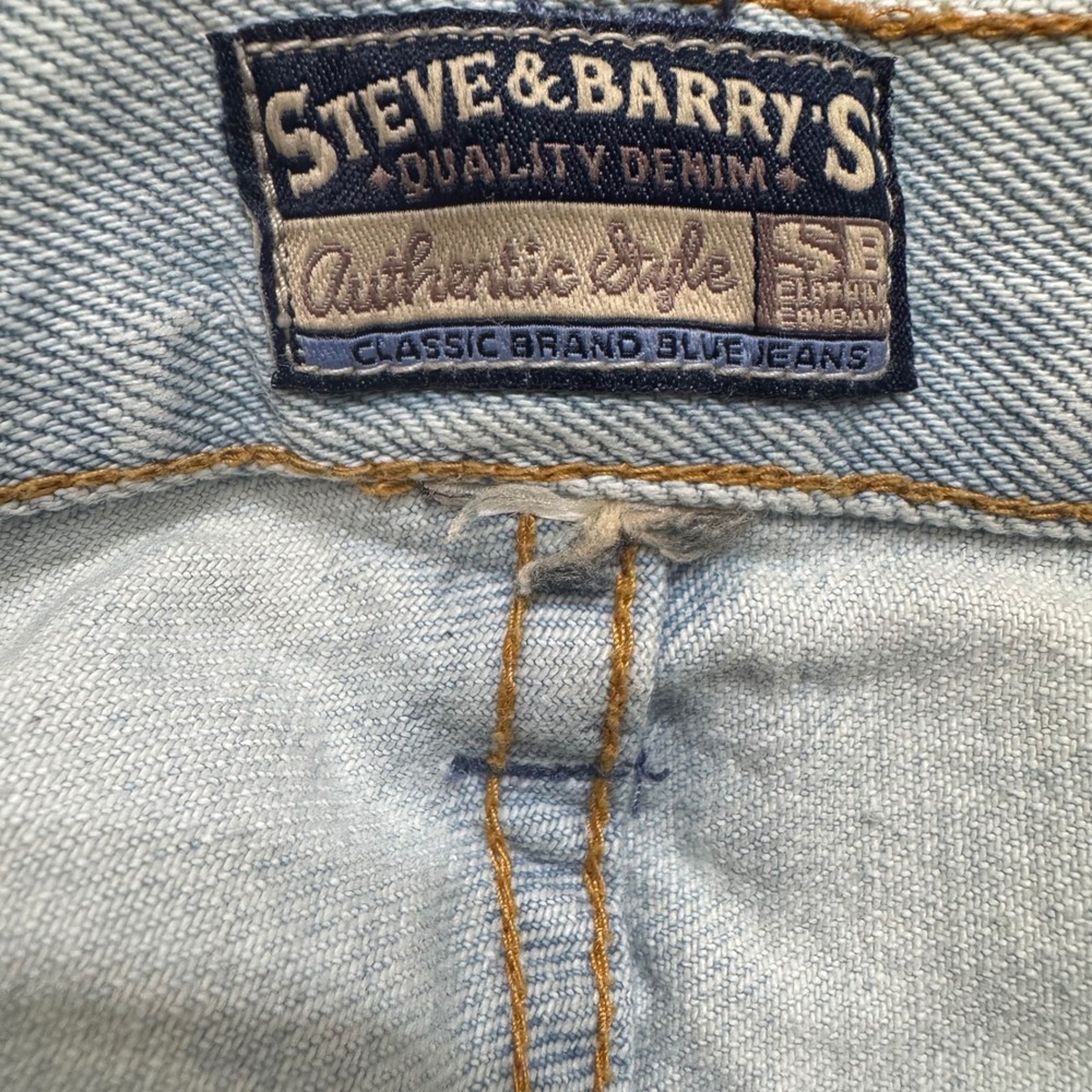 Steve & Barry's Denim Shorts Womens 29 Light WashLace Distressed Cutoff - Picture 4 of 8